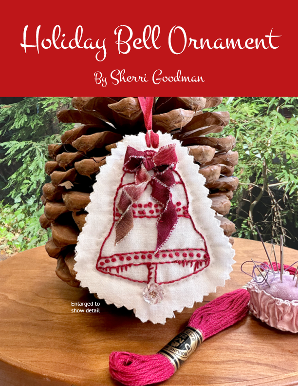 Holiday Bell Ornament – Embroidery Pattern (PDF)