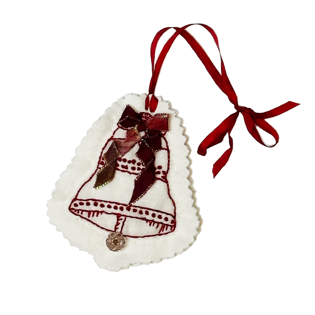 Holiday Bell Ornament – Embroidery Pattern (PDF)