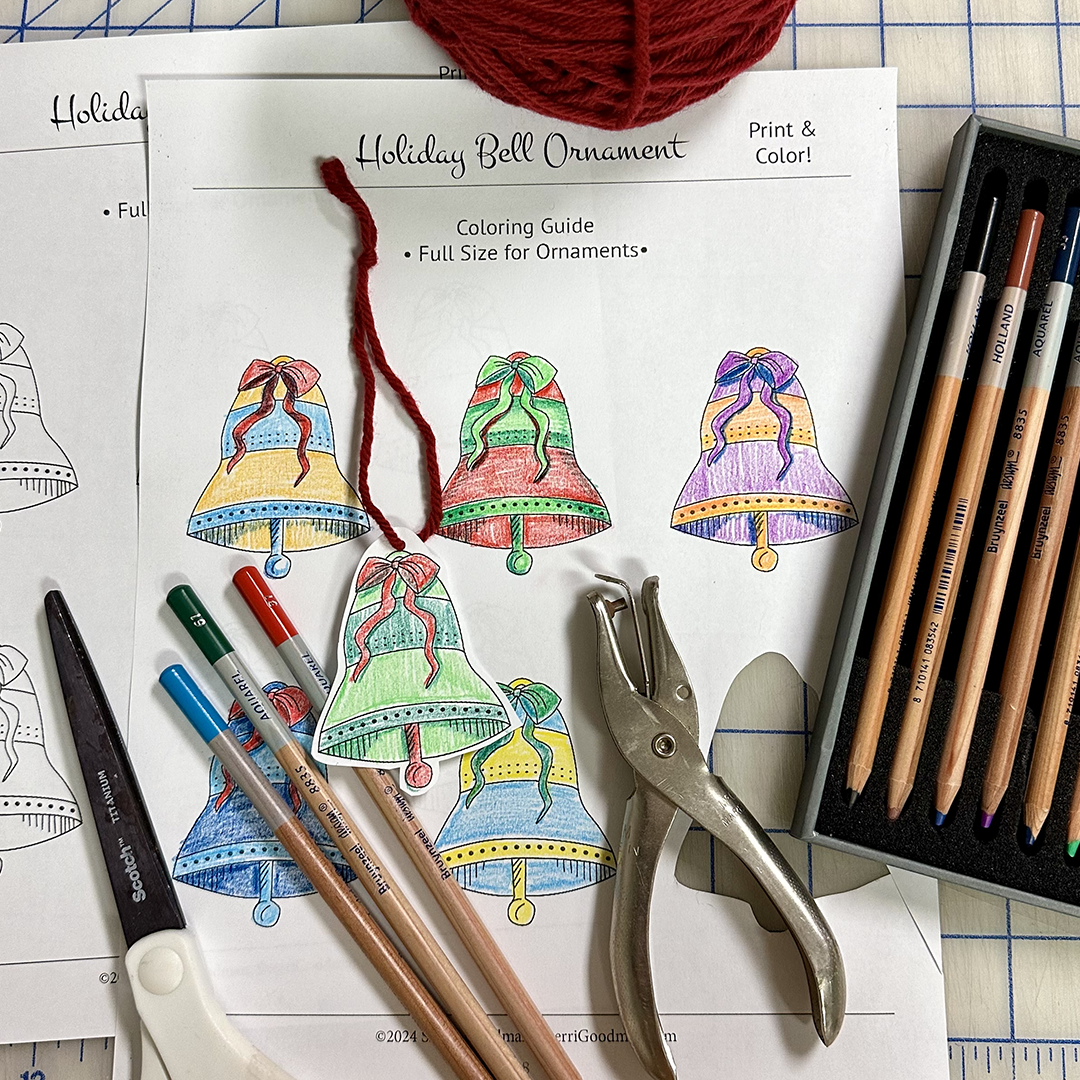 Holiday Bell Ornament – Embroidery Pattern (PDF)