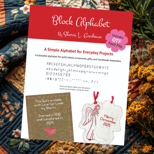 BLOCK ALPHABET (PDF + OTF Font File)