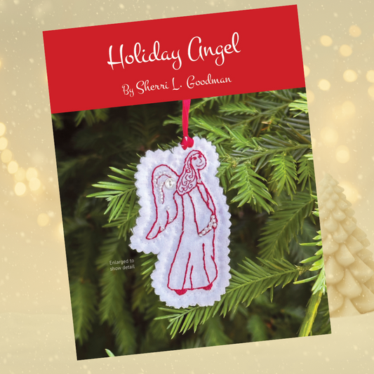 Holiday Angel Ornament – Embroidery Pattern (PDF)