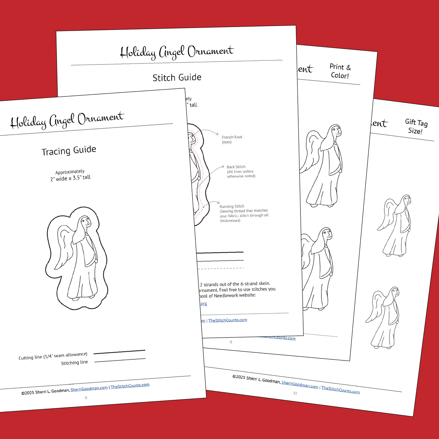 Holiday Angel Ornament – Embroidery Pattern (PDF)