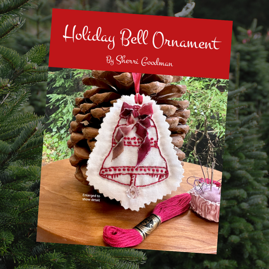 Holiday Bell Ornament – Embroidery Pattern (PDF)