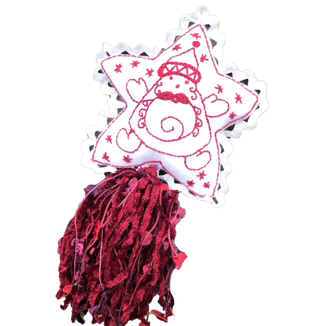 Santa Star Ornament – Embroidery Pattern (PDF)