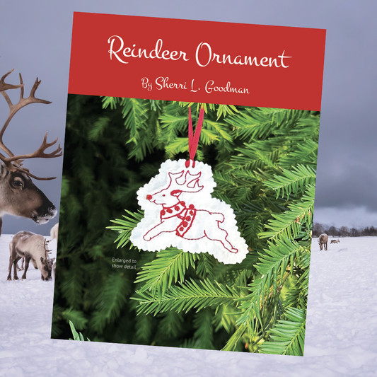 Reindeer Ornament – Embroidery Pattern (PDF)