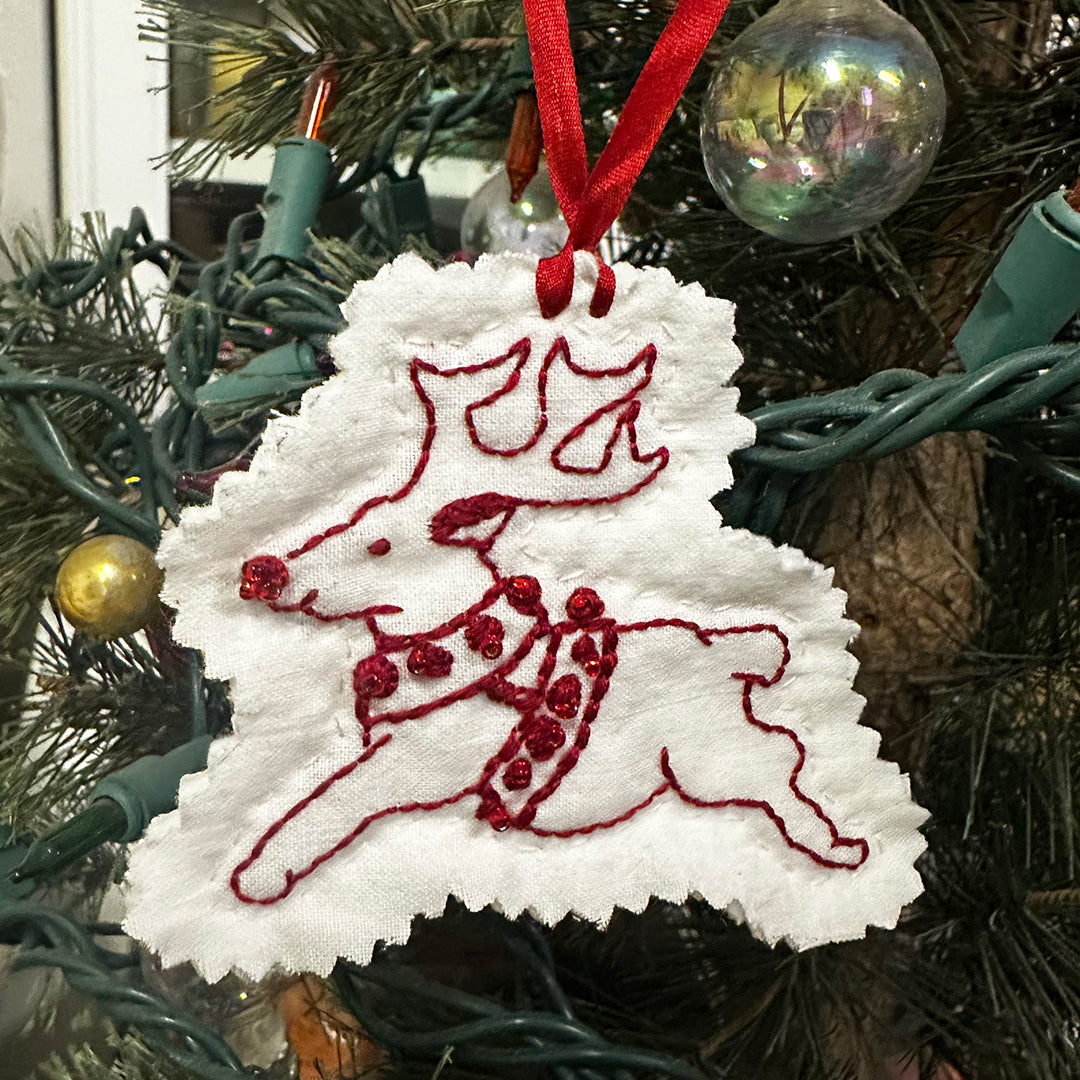 Reindeer Ornament – Embroidery Pattern (PDF)