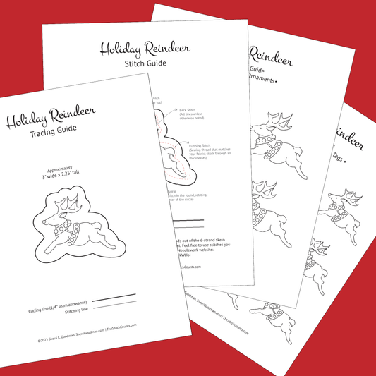 Reindeer Ornament – Embroidery Pattern (PDF)